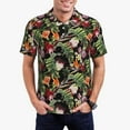 thumbnail image 1 of Daiia Watercolor Tropical Flowers Pattern Men’s Polo Shirts,Solid Deck Shirt,Classic Fit, Breathable Cotton Polo for Casual and Sport Wear-XX-Large, 1 of 7