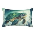 thumbnail image 1 of Daiia Watercolor Turtle1 Bedding Waterproof Pillow Protector Zippered Queen – Bed Bug Proof Pillow Encasement-14"x20", 1 of 9