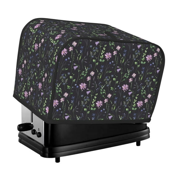 Daiia Watercolor Wildflower 1 Pattern 2 slice Toaster Cover, Toaster Appliance Dust-proof Cover For Kitchen Small Appliance Dust Cover and Fingerprint Protection
