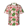 thumbnail image 1 of Daiia Watermelon Hawaiian Shirt for Men Gentle Cotton Regular Short Sleeve Casual-3X-Large, 1 of 9