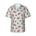 thumbnail image 1 of Daiia Watermelon Hawaiian Shirt for Men Gentle Cotton Regular Short Sleeve Casual-Medium, 1 of 7
