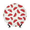 thumbnail image 1 of Daiia Watermelon Printed Pattern Ceramic Plate Dinner Plates Bone China Decorative Plates with Display Stand Art Ceramic Ornaments for Wall Hanging Decoration-6in, 1 of 6