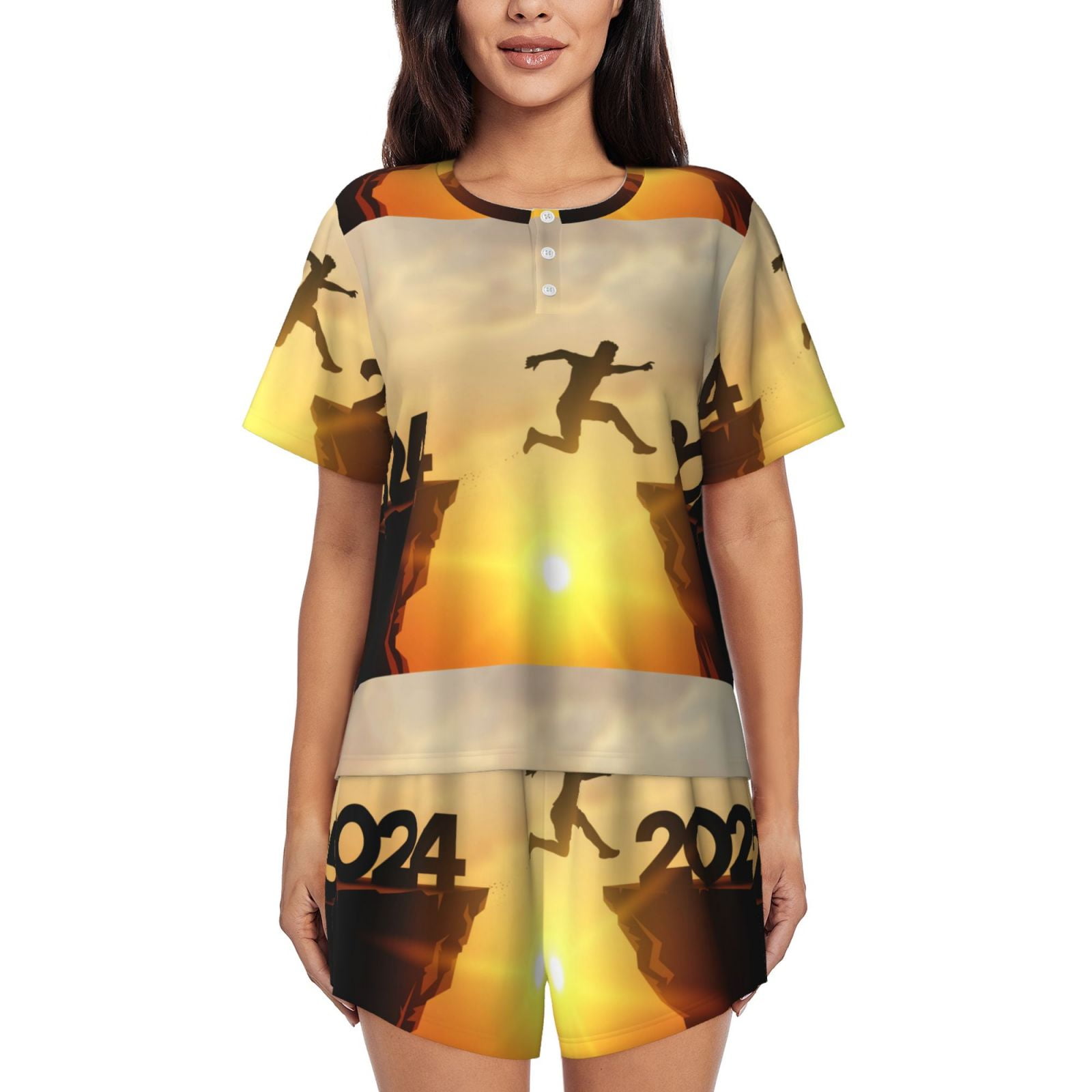 Daiia Merry Christmas In 2025 Pattern Womens Pajama Sets Short Sleeve Pajamas for Women