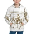 thumbnail image 1 of Daiia Western Desert Cowboys for Boys Fashion Hoodies & Sweatshirts with Kangaroo Pocket,Hooded Sweatshirt for Kid, Breathable& Moisture Wicking-Medium, 1 of 6