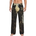 thumbnail image 1 of Daiia Western Desert Skull Cowboy Men's Sleep Pant with Pockets and Drawstring,Pajama Pants-Small, 1 of 9