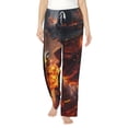 thumbnail image 1 of Daiia Western Fire Cowboy Women's Sleep Pant with Pockets and Drawstring,Pajama Pants-XX-Large, 1 of 9