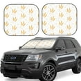 thumbnail image 1 of Daiia Wheat 2PCS Car Windshield Sun Shade, Foldable Sun Shield for Car Front Window, Auto Sun Blocker Visor Protector Universal for Truck SUV Pickup-Medium, 1 of 7