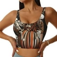 thumbnail image 1 of Daiia Whimsical Halloween Skeletons Printed Women's Sports Bra, Breathable Activewear Bra with U-Back Design and Removable Pads, Comfortable and Supportive for Yoga, Workout-Large, 1 of 8