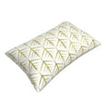 thumbnail image 1 of Daiia White And Gold Geometry Bedding Waterproof Pillow Protector Zippered Queen – Bed Bug Proof Pillow Encasement-14"x20", 1 of 6