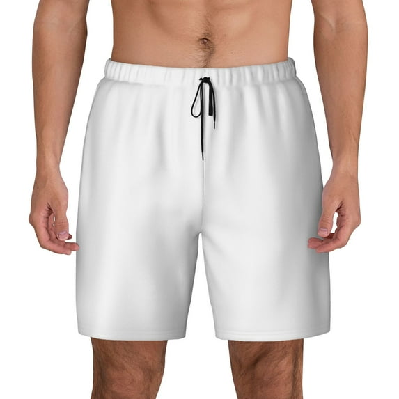Daiia White Mens Swim Trunks Swim Shorts Quick Dry Swim Shorts with Mesh Lining Pockets-XX-Large