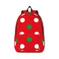 thumbnail image 1 of Daiia White and Green Polka Dot Vintage Canvas Backpack for Men and Women ,Hiking Backpack,Travel Laptop Bag for School,Large Capacity Backpack, 1 of 8