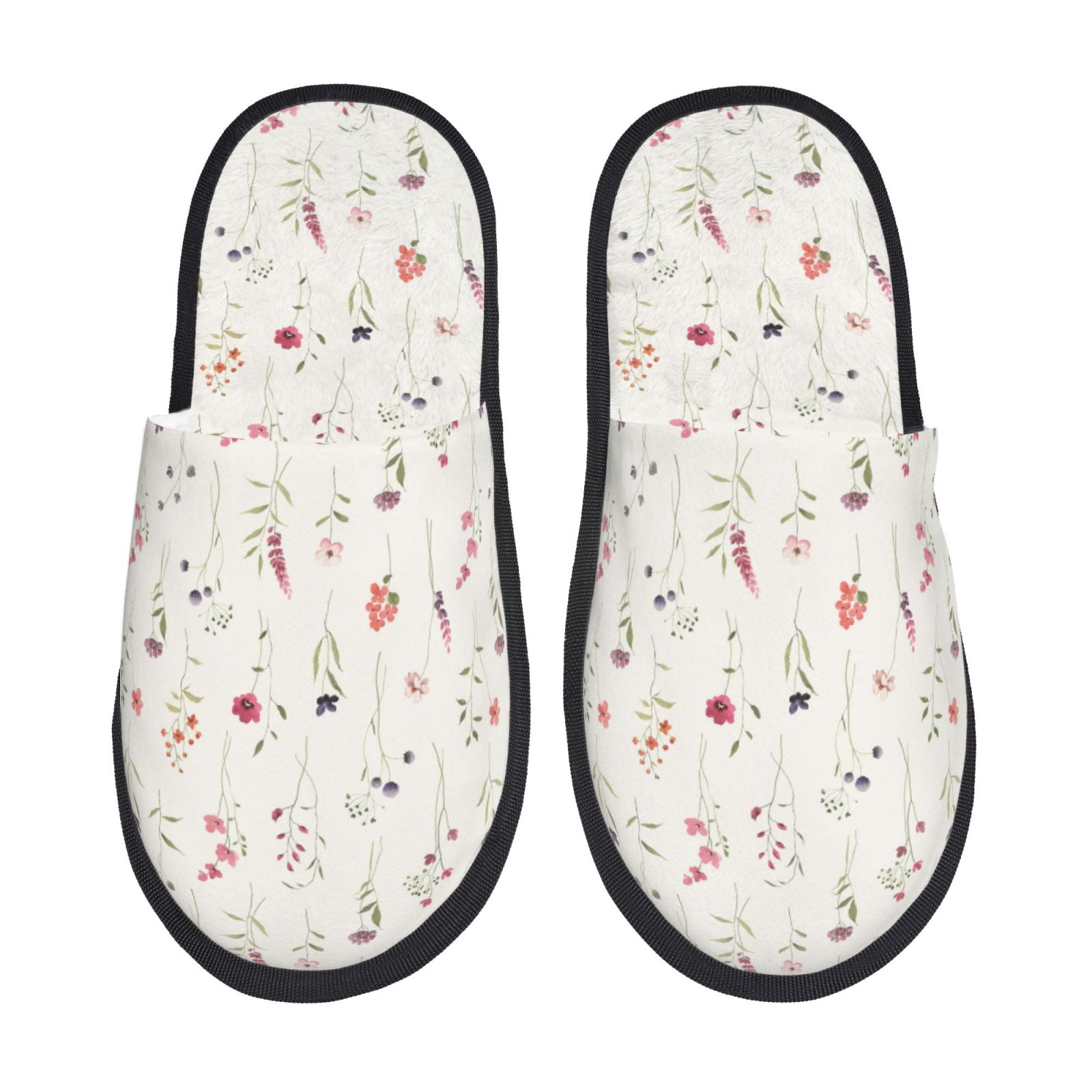 Flexus Women's Wildflower Wool Slippers - Indoor/Outdoor, Floral Motif, Made In Spain