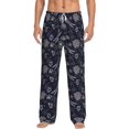 thumbnail image 1 of Daiia Wildflowers And Dragonflies Men's Sleep Pant with Pockets and Drawstring,Pajama Pants-Medium, 1 of 9