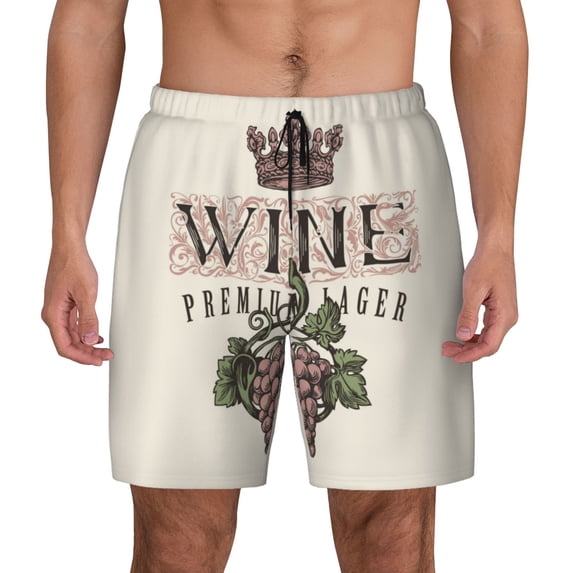 Daiia Wine Mens Swim Trunks Swim Shorts Quick Dry Swim Shorts with Mesh Lining Pockets-XX-Large