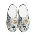 thumbnail image 1 of Daiia Winter Forest Animals Print Women’s Fuzzy Slippers Memory Foam Lightweight House Shoes Cozy Loafer Flannel House Shoes-35/36, 1 of 7