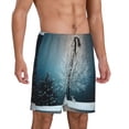 thumbnail image 1 of Daiia Winter Rabbit Mens Woven Stretch Pajama Short,Short Pajama Pants-Small, 1 of 9