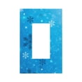 thumbnail image 1 of Daiia Winter With Snowflakes Pattern Decorator Wall Plate Child Safe Outlet Cover, Switch and Outlet Covers,Size 1-Gang 5.0" x3.0" , Polycarbonate Thermoplastic-Style U, 1 of 6