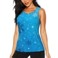 thumbnail image 1 of Daiia Winter With Snowflakes Printed Womens Workout Tops for Women Quick-dry Tank Tops Mesh Yoga Shirts Athletic Running Tank Tops Sleeveless Gym Clothes-X-Large, 1 of 7