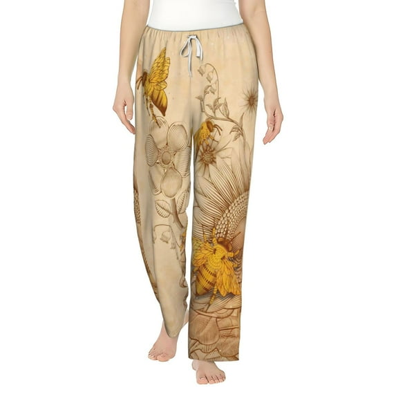 Daiia Women's Sleep Pant with Pockets and Drawstring,Pajama Pants-Medium