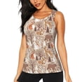 thumbnail image 1 of Daiia Woodland Animals in Neutral Tones Printed Womens Workout Tops for Women Quick-dry Tank Tops Mesh Yoga Shirts Athletic Running Tank Tops Sleeveless Gym Clothes-X-Large, 1 of 7