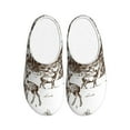 thumbnail image 1 of Daiia Woodland Forest With Deers Print Women’s Fuzzy Slippers Memory Foam Lightweight House Shoes Cozy Loafer Flannel House Shoes-42/43, 1 of 7