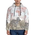 thumbnail image 1 of Daiia World Map With Safari Animals for Men's Fashion Hoodies & Sweatshirts with Kangaroo Pocket Hooded Sweatshirt Breathable & Moisture Wicking-3X-Large, 1 of 7