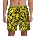 thumbnail image 1 of Daiia Yellow Butterflies Mens Swim Trunks Swim Shorts Quick Dry Swim Shorts with Mesh Lining Pockets-Medium, 1 of 9