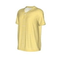 thumbnail image 1 of Daiia Yellow Gingham Mens Baseball Jersey Button Down Shirts Short Sleeve Sports Uniforms-4X-Large, 1 of 9