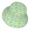 thumbnail image 1 of Daiia Yellow Lemon Pattern Bucket Hat - Trendy Cotton Sun Hat for Beach, Golf, Fishing - Fun Outdoor Vacation Boonie for Men and Women, 1 of 9