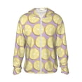 thumbnail image 1 of Daiia Yellow Lemon Slices UPF 50+ Sun Protection Hoodie Jacket Lightweight Long Sleeve Sun Shirt for Women Men with Pocket Hiking Outdoor-XX-Large, 1 of 9