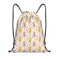 thumbnail image 1 of Daiia Yellow Pueple Rabbit Pattern Drawstring Backpack, Gym Bag, Lightweight Backpack, Water-Resistant Bag Travel Sports Backpack, Fitness Bag, Yoga Bag-Medium, 1 of 6