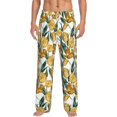 thumbnail image 1 of Daiia Yellow Tulips Men's Sleep Pant with Pockets and Drawstring,Pajama Pants-Small, 1 of 9