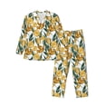 thumbnail image 1 of Daiia Yellow Tulips for Men's Long-Sleeved Pajama Set – Soft & Comfortable Sleepwear Button-Up Pajamas Cozy Lounge Wear-Small, 1 of 7