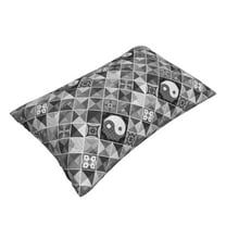 Daiia Yin Yang With Black And White Bedding Waterproof Pillow Protector Zippered Queen – Bed Bug Proof Pillow Encasement-14"x20"