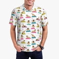 thumbnail image 1 of Daiia Yoga Dogs Poses Pattern Men’s Polo Shirts,Solid Deck Shirt,Classic Fit, Breathable Cotton Polo for Casual and Sport Wear-XX-Large, 1 of 9
