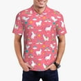 thumbnail image 1 of Daiia Yoga Unicorn Pattern Men’s Polo Shirts,Solid Deck Shirt,Classic Fit, Breathable Cotton Polo for Casual and Sport Wear-Medium, 1 of 9
