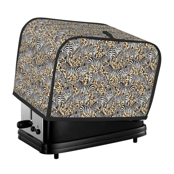 Daiia Zebra Pattern 2 slice Toaster Cover, Toaster Appliance Dust-proof Cover For Kitchen Small Appliance Dust Cover and Fingerprint Protection