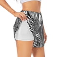 thumbnail image 1 of Daiia Zebra Skin Pattern Women's 2 in 1 Running Shorts - Lightweight Athletic Workout Gym Yoga Shorts Liner with Phone Pockets-X-Large, 1 of 7