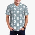 thumbnail image 1 of Daiia bead tree winter Pattern Men’s Polo Shirts,Solid Deck Shirt,Classic Fit, Breathable Cotton Polo for Casual and Sport Wear-Medium, 1 of 7