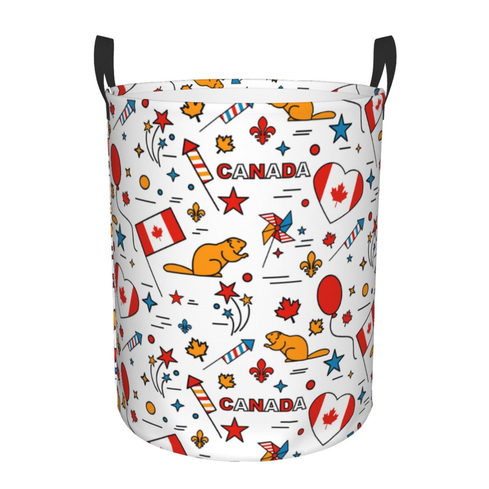Daiia canada Day Laundry Hamper With Handles Large Storage Basket/Toy