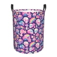 thumbnail image 1 of Daiia cartoon rainbow Skull Round Laundry Basket with Handles Thickened Waterproof Circular hamper,Dirty Clothes Storage Basket for Bedroom,Bathroom,College Dorm-Medium, 1 of 8