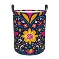 thumbnail image 1 of Daiia cinco De Mayo Floral Laundry Hamper With Handles Large Storage Basket/Toy Organizer/Dirty Clothes Collapsible Waterproof For College Dorms, Bedroom,Bathroom, 1 of 8
