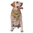 thumbnail image 1 of Daiia coffee Stamps Pattern Pet Scarf for Dogs and Cats – Soft & Breathable Bandana, Comfortable Pet Accessory for Everyday Wear, 1 of 6