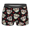 thumbnail image 1 of Daiia colorful Skull dog flower Men's Underwear Boxer Briefs, Cotton Stretch Moisture-Wicking Underwear-X-Large, 1 of 9