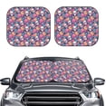 thumbnail image 1 of Daiia colorful Skull flower daisy 2PCS Car Windshield Sun Shade, Foldable Sun Shield for Car Front Window, Auto Sun Blocker Visor Protector Universal for Truck SUV Pickup-Small, 1 of 7