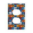 thumbnail image 1 of Daiia colorful plaid Dinosaur Pattern Decorator Wall Plate Child Safe Outlet Cover, Switch and Outlet Covers,Size 1-Gang 5.0" x3.0" , Polycarbonate Thermoplastic-Style S, 1 of 6