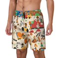 thumbnail image 1 of Daiia construction road work landscape Pattern Mens Swim Trunks Swim Shorts Quick Dry Swim Shorts with Mesh Lining Pockets-Small, 1 of 6