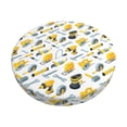 thumbnail image 1 of Daiia construction tools Pattern Stool Covers Round,Round Bar Stool Covers Waterproof Bar Chair Covers Washable Stool Cushion Slipcover for 12-14 Inch Chair-14 inch, 1 of 7