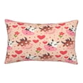 thumbnail image 1 of Daiia cow bull with flower and heart Pattern Bedding Waterproof Pillow Protector Zippered Queen – Bed Bug Proof Pillow Encasement-14"x20", 1 of 6