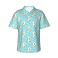 thumbnail image 1 of Daiia crazy white goose Print Hawaiian Shirt for Men Gentle Cotton Regular Short Sleeve Casual,Small, 1 of 7